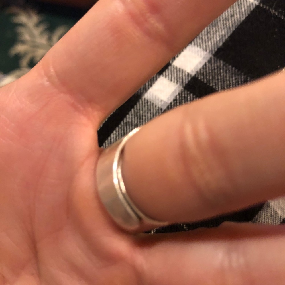 Adjustable Sterling Silver Etched Ring - image 7